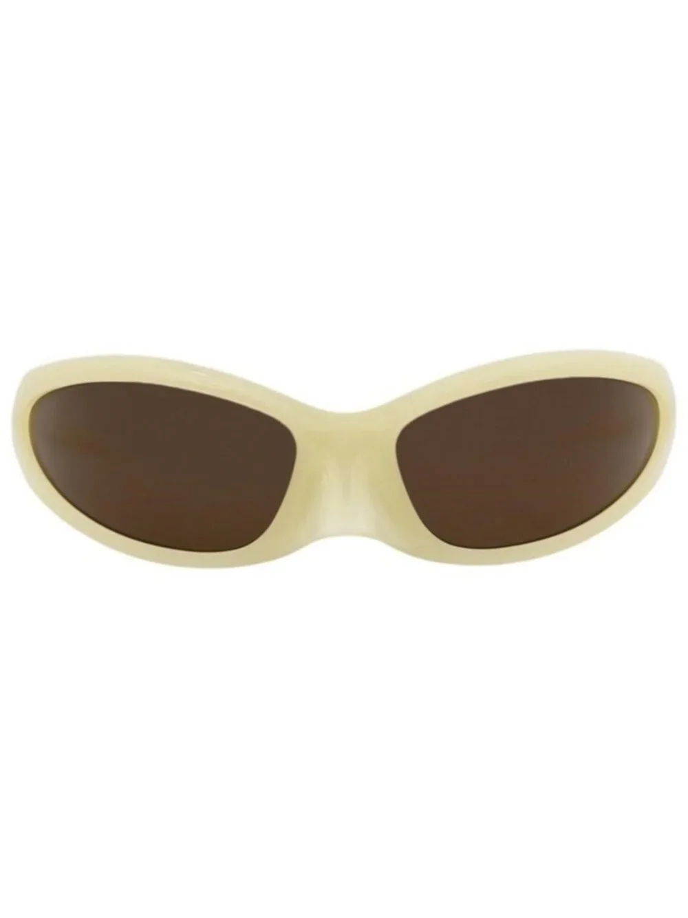 New Balenciaga Unisex Shield/Wrap Yellow Yellow Brown Fashion Designer Sunglasse